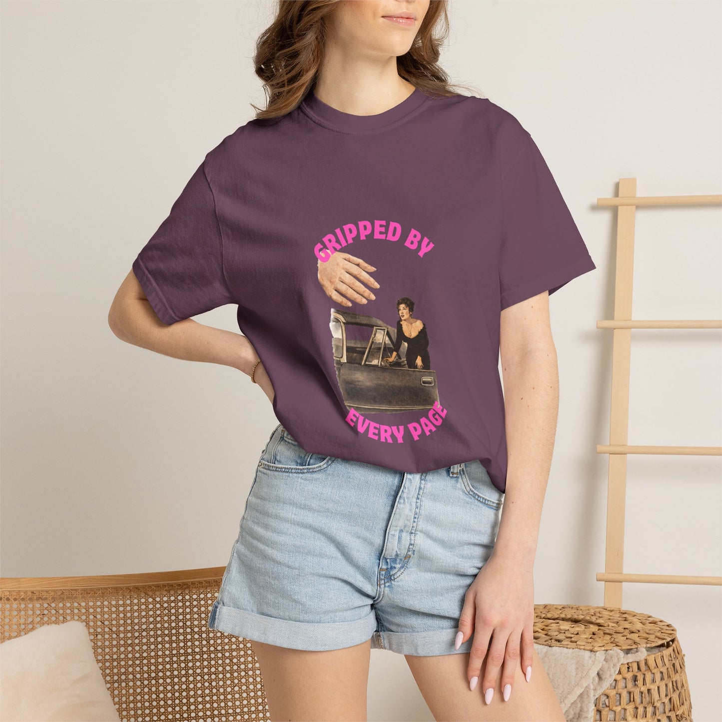 Gripped By Every Page Bookish Graphic Tee | Vintage Thriller Reader Shirt