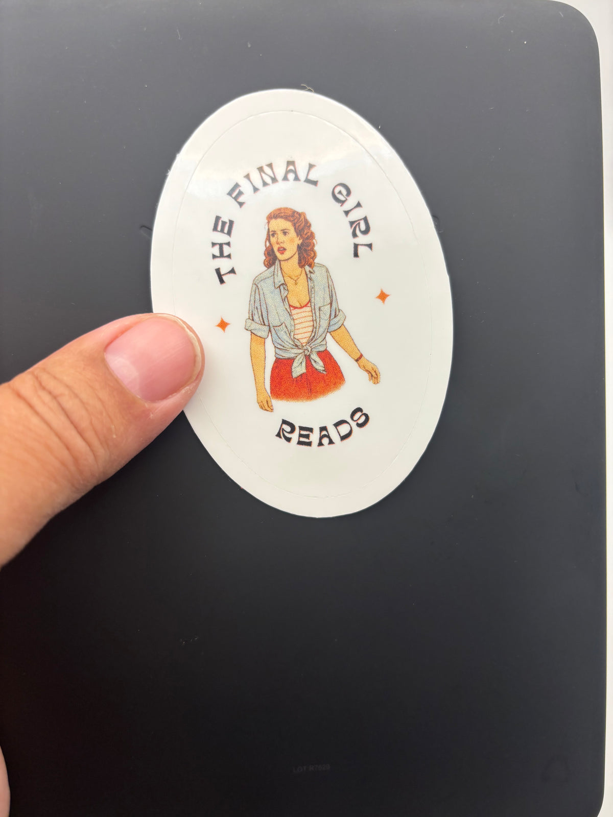 The Final Girl Reads Vinyl Sticker | Camp Blood Horror Bookish Sticker