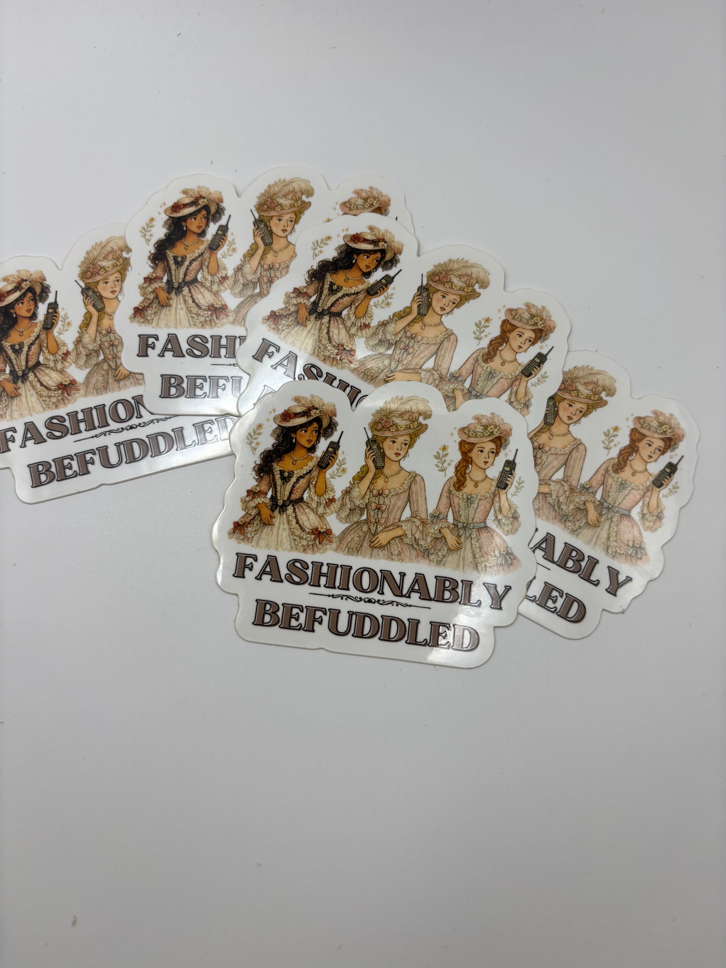 Fashionably Befuddled Kindle Sticker – 3” Vintage Die Cut Vinyl