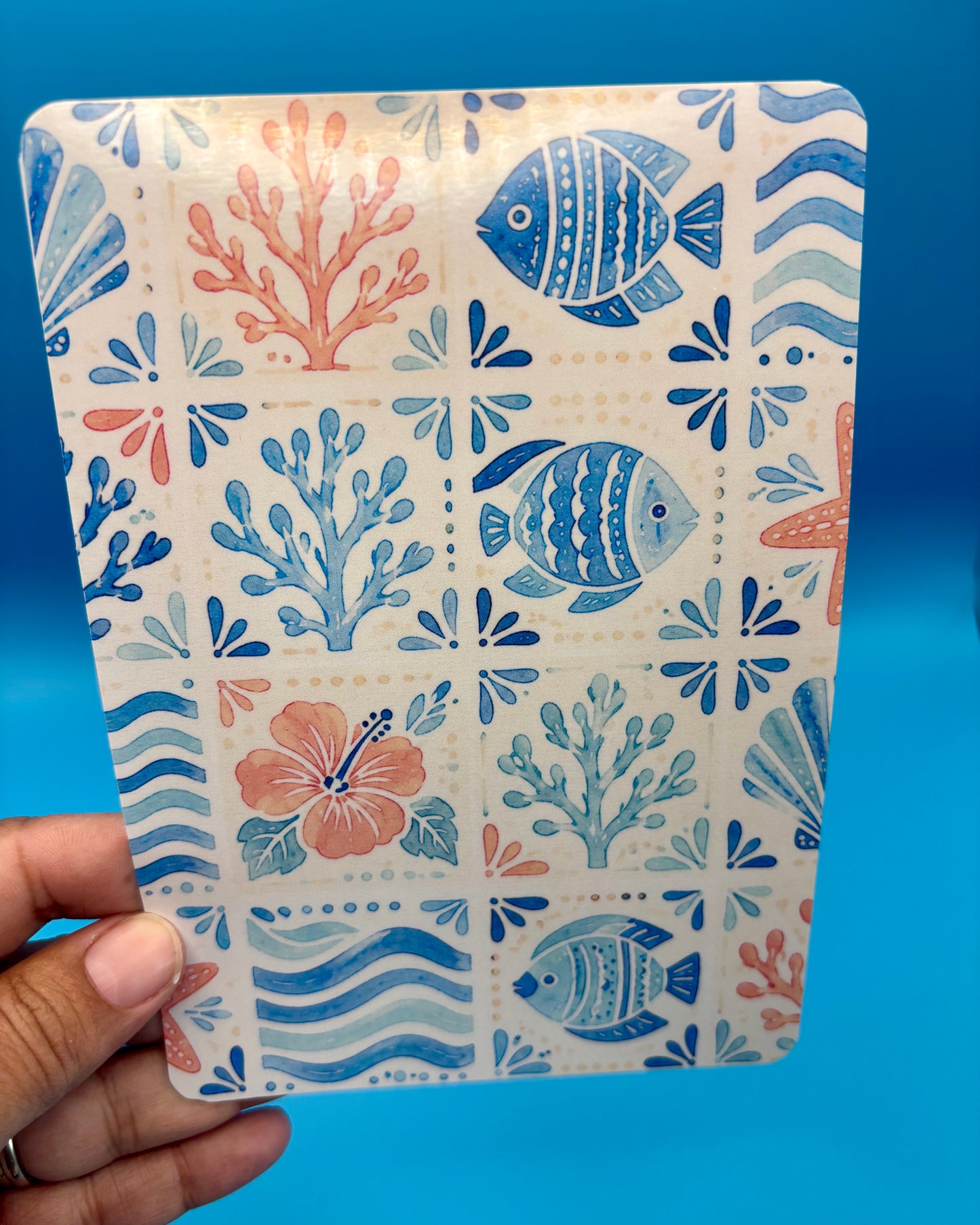 Tropical Reef Kindle Insert | Beach-Themed Bookish Decor for Clear Kindle Cases