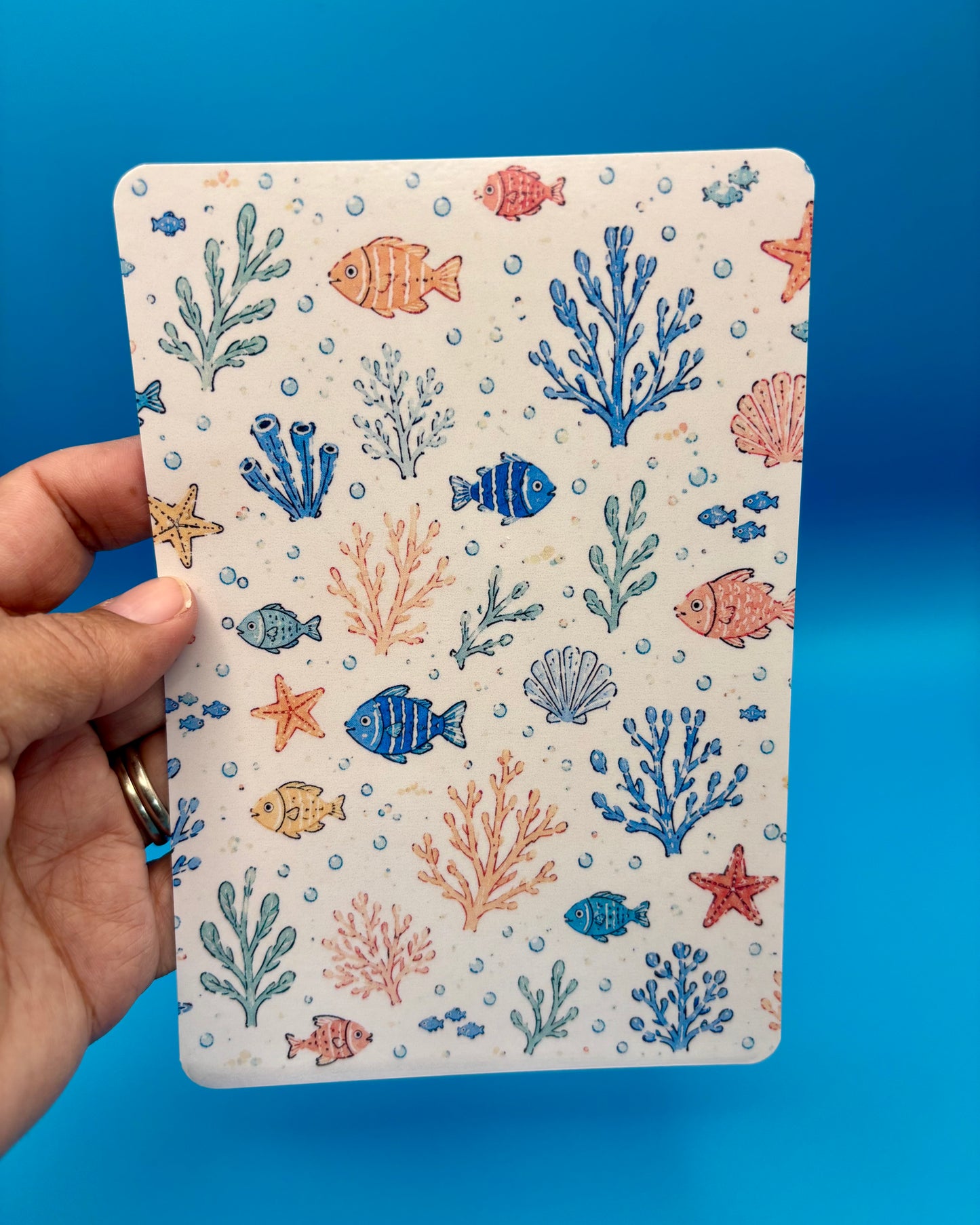 Tropical Reef 2 Kindle Insert | Coastal Bookish Decor for Clear Kindle Cases