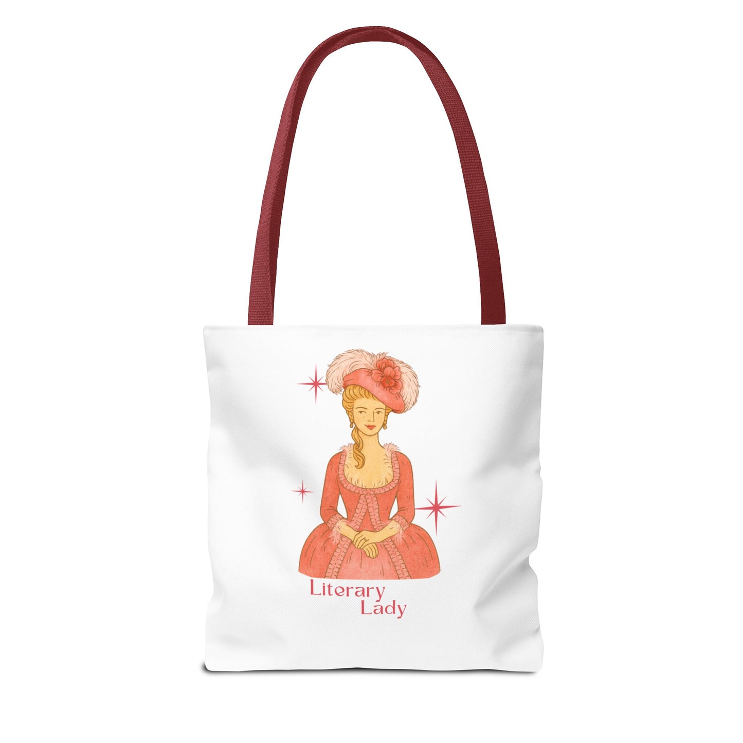 Literary Lady Tote Bag Skin Tone 1 | Regency Aesthetic Book Lover Gift | Romantic Reader Tote | Feminine Bookish Bag | Vintage Style Literary Tote