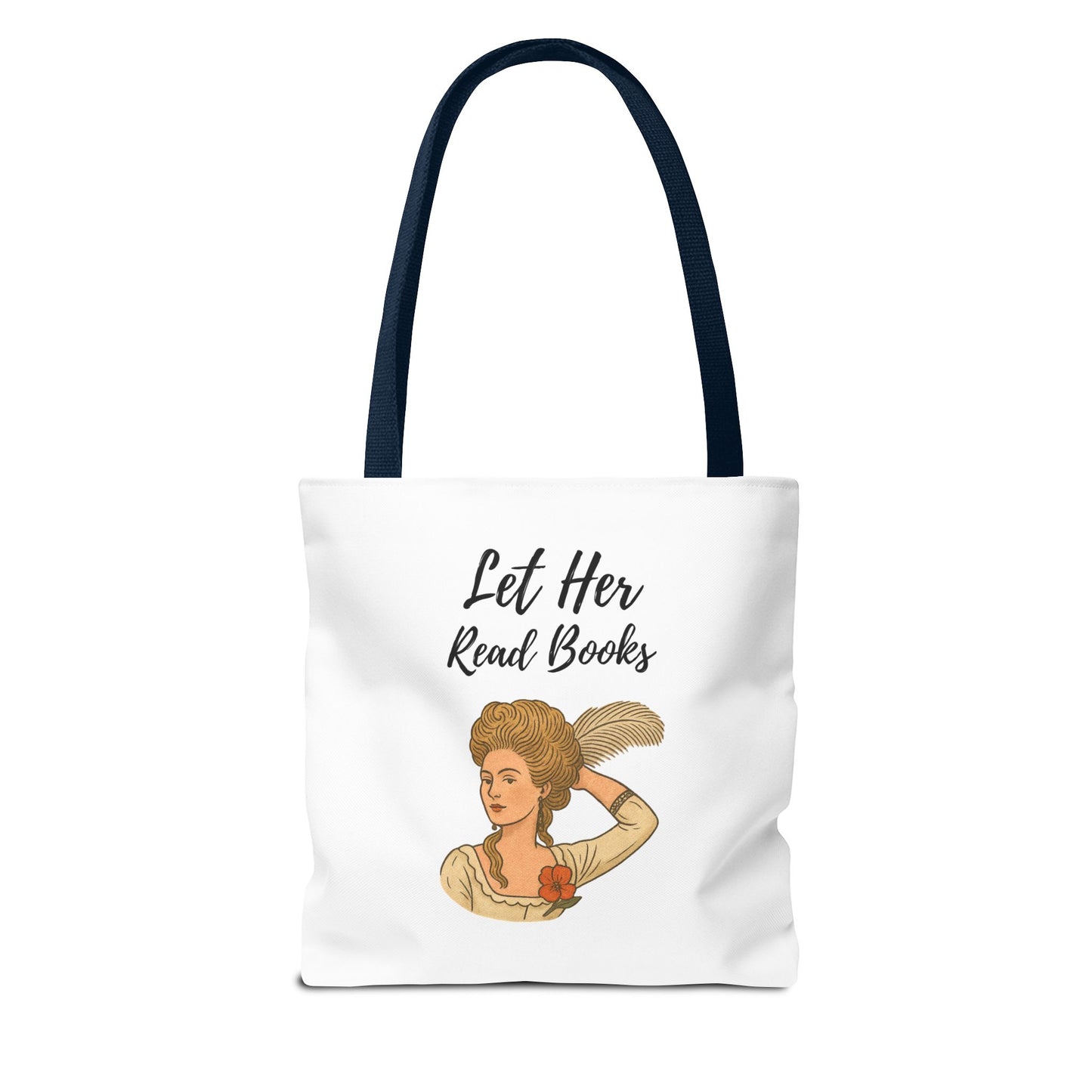 Let Her Read Books Tote Bag Skin Tone 1 | Regency Aesthetic Book Lover Gift | Feminist Reader Tote | Romantic Bookish Bag | Literary Gift