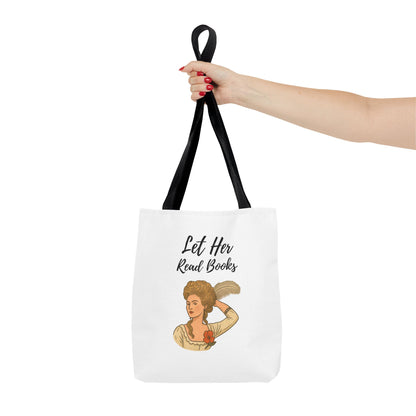 Let Her Read Books Tote Bag Skin Tone 1 | Regency Aesthetic Book Lover Gift | Feminist Reader Tote | Romantic Bookish Bag | Literary Gift