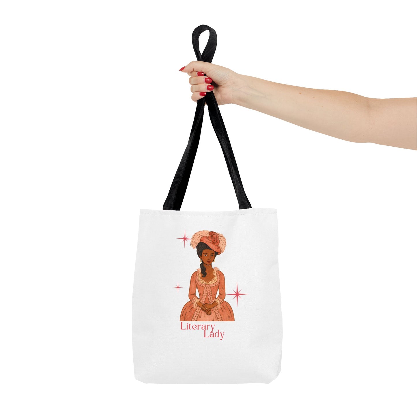 Literary Lady Tote Bag Skin Tone 2 | Regency Aesthetic Book Lover Gift | Romantic Reader Tote | Feminine Bookish Bag | Vintage Style Literary Tote