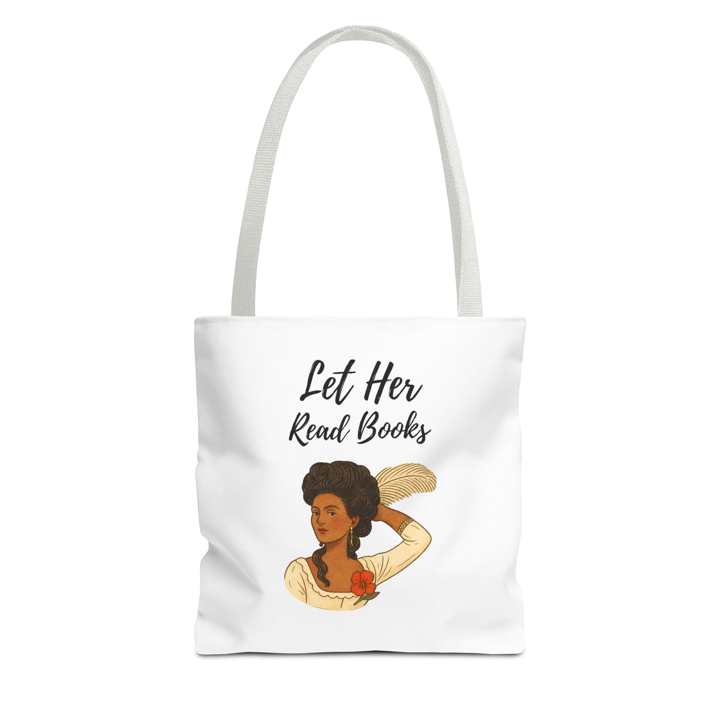Let Her Read Books Tote Bag Skin Tone 2 | Regency Aesthetic Book Lover Gift | Feminist Reader Tote | Romantic Bookish Bag | Literary Gift