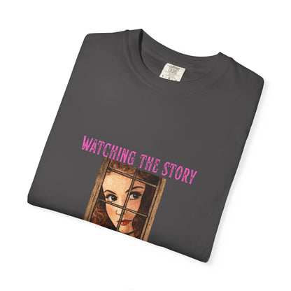 Watching the Story Unfold Bookish Graphic Tee | Vintage Thriller Reader Shirt