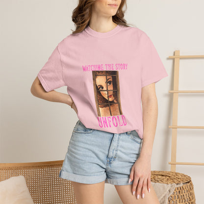 Watching the Story Unfold Bookish Graphic Tee | Vintage Thriller Reader Shirt