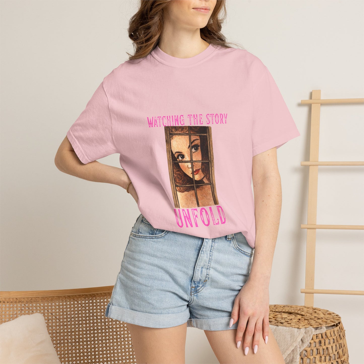 Watching the Story Unfold Bookish Graphic Tee | Vintage Thriller Reader Shirt