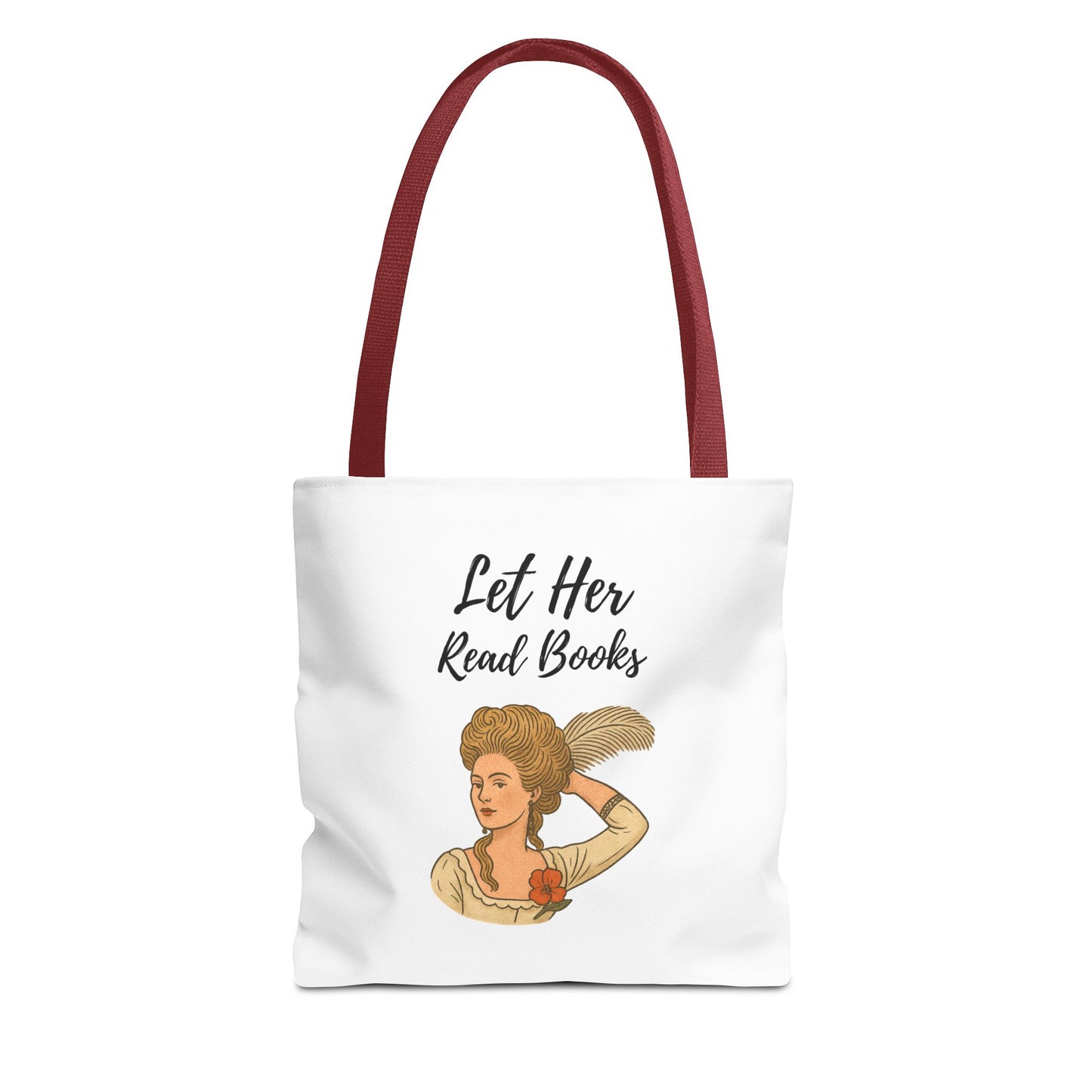 Let Her Read Books Tote Bag Skin Tone 1 | Regency Aesthetic Book Lover Gift | Feminist Reader Tote | Romantic Bookish Bag | Literary Gift