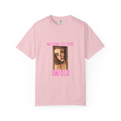 Watching the Story Unfold Bookish Graphic Tee | Vintage Thriller Reader Shirt
