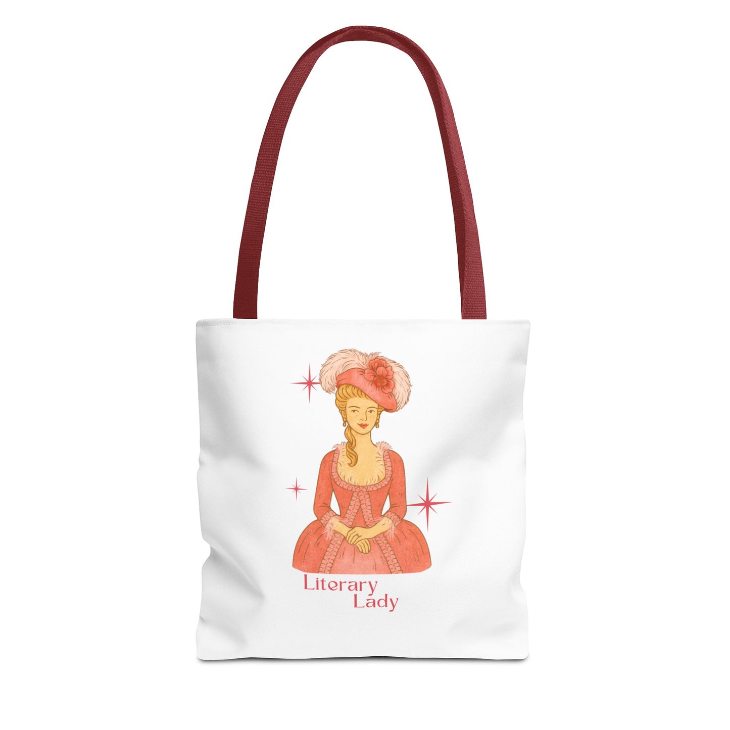 Literary Lady Tote Bag Skin Tone 1 | Regency Aesthetic Book Lover Gift | Romantic Reader Tote | Feminine Bookish Bag | Vintage Style Literary Tote
