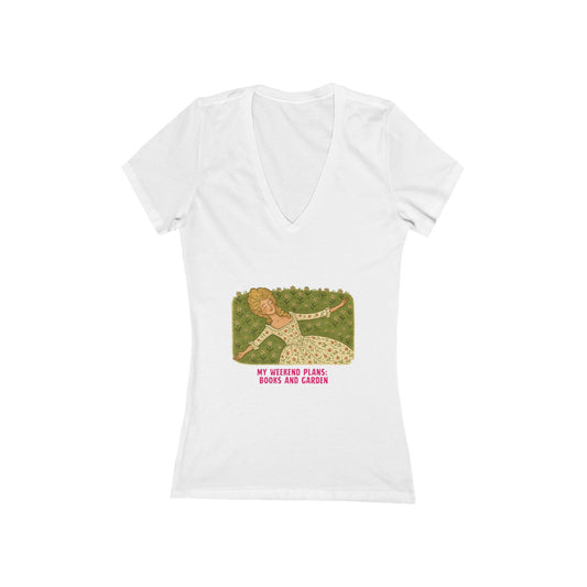 My Weekend Plans: Books and Garden V-Neck