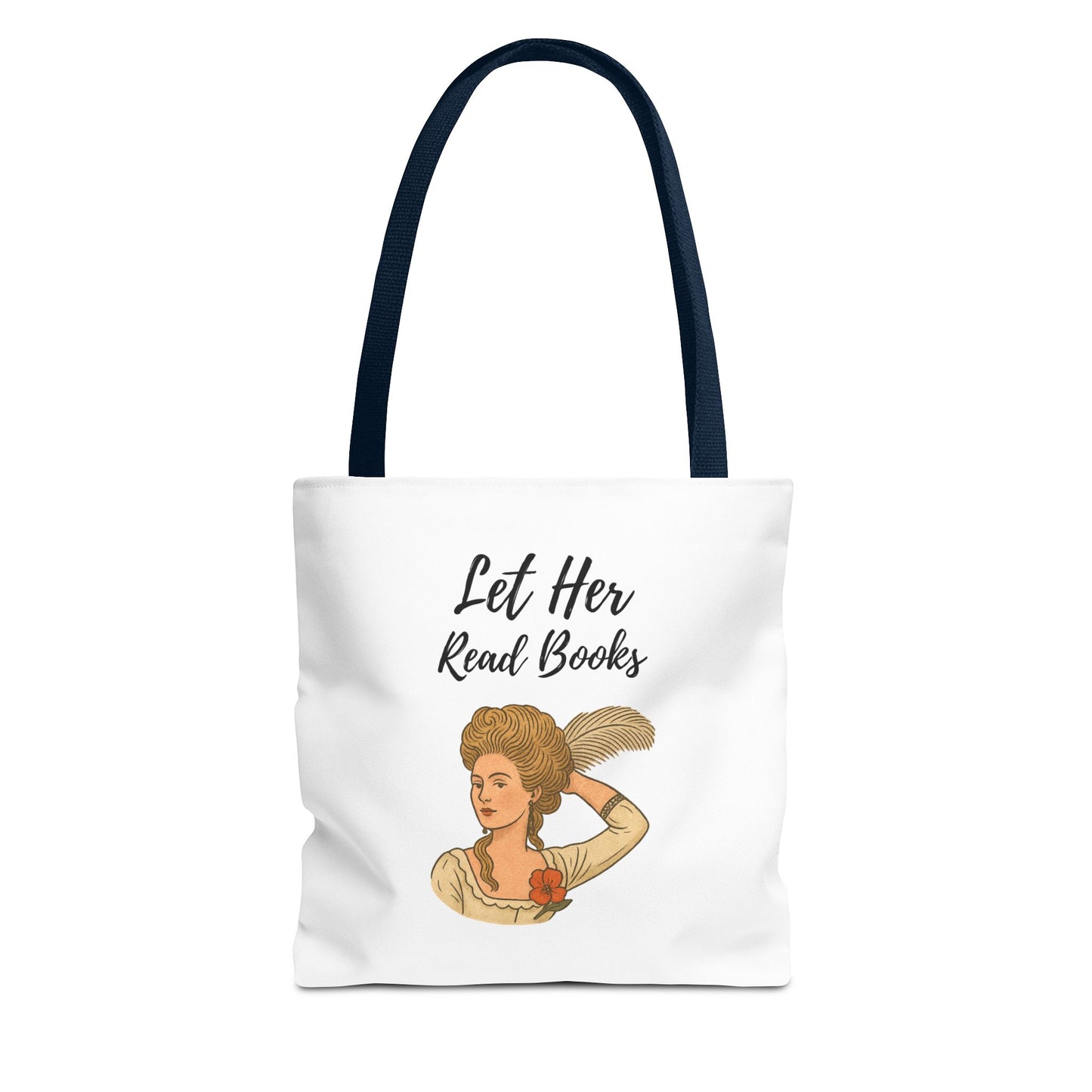 Let Her Read Books Tote Bag Skin Tone 1 | Regency Aesthetic Book Lover Gift | Feminist Reader Tote | Romantic Bookish Bag | Literary Gift