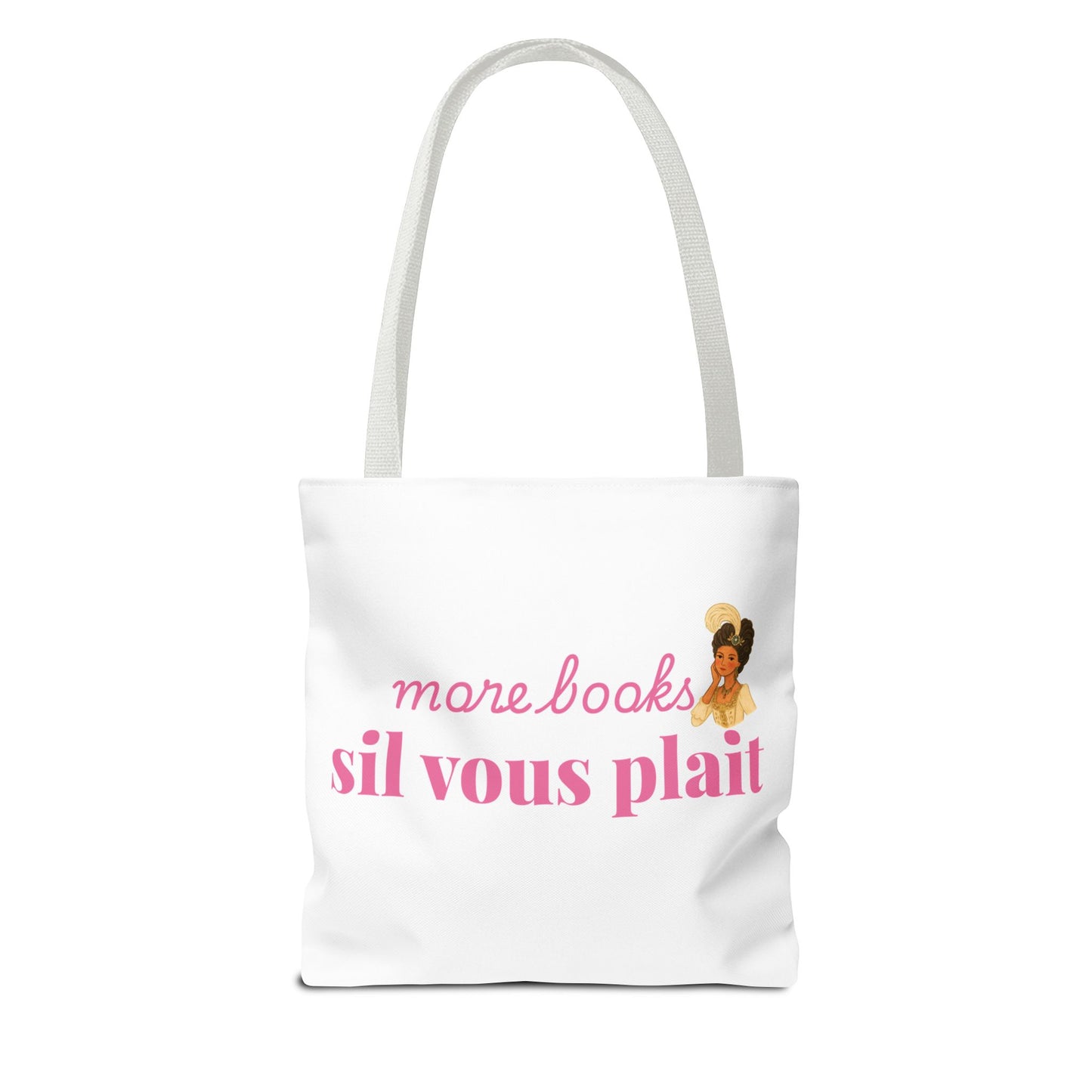 More Books S’il Vous Plaît Tote Bag | Regency Aesthetic Book Lover Gift | Romantic Reader Tote | French Bookish Bag | Literary Tote