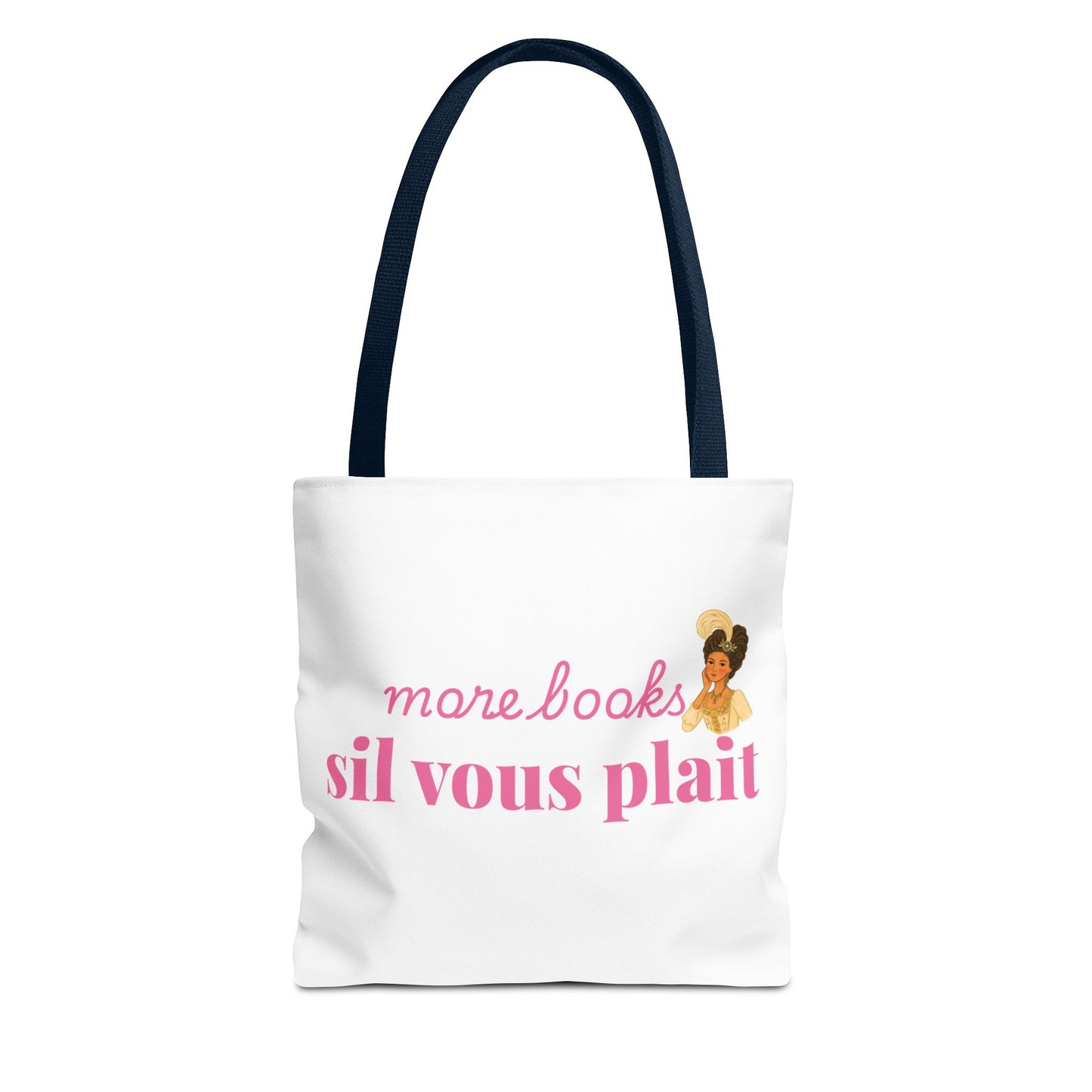 More Books S’il Vous Plaît Tote Bag | Regency Aesthetic Book Lover Gift | Romantic Reader Tote | French Bookish Bag | Literary Tote