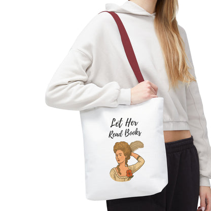 Let Her Read Books Tote Bag Skin Tone 1 | Regency Aesthetic Book Lover Gift | Feminist Reader Tote | Romantic Bookish Bag | Literary Gift