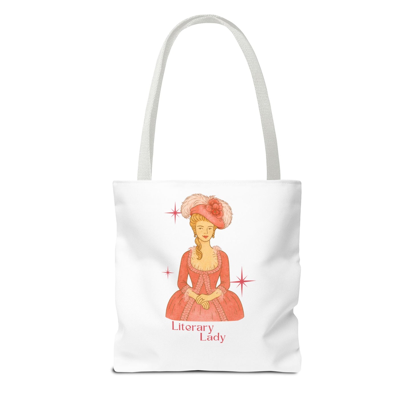 Literary Lady Tote Bag Skin Tone 1 | Regency Aesthetic Book Lover Gift | Romantic Reader Tote | Feminine Bookish Bag | Vintage Style Literary Tote