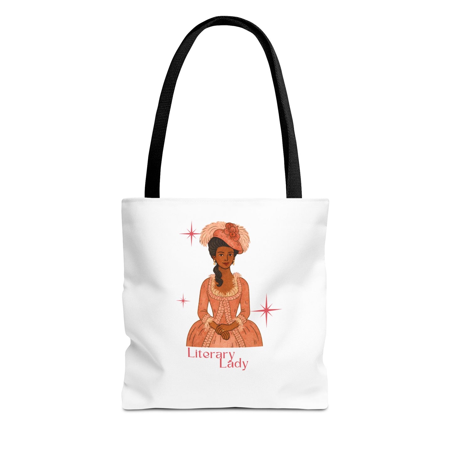 Literary Lady Tote Bag Skin Tone 2 | Regency Aesthetic Book Lover Gift | Romantic Reader Tote | Feminine Bookish Bag | Vintage Style Literary Tote