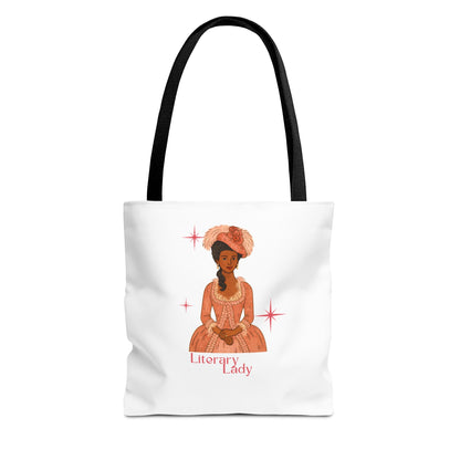 Literary Lady Tote Bag Skin Tone 2 | Regency Aesthetic Book Lover Gift | Romantic Reader Tote | Feminine Bookish Bag | Vintage Style Literary Tote