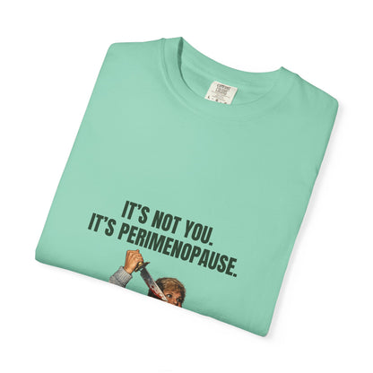 It’s Not You, It’s Perimenopause T-Shirt – Female Rage Horror Tee | Camp Blood Collection