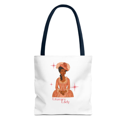 Literary Lady Tote Bag Skin Tone 2 | Regency Aesthetic Book Lover Gift | Romantic Reader Tote | Feminine Bookish Bag | Vintage Style Literary Tote