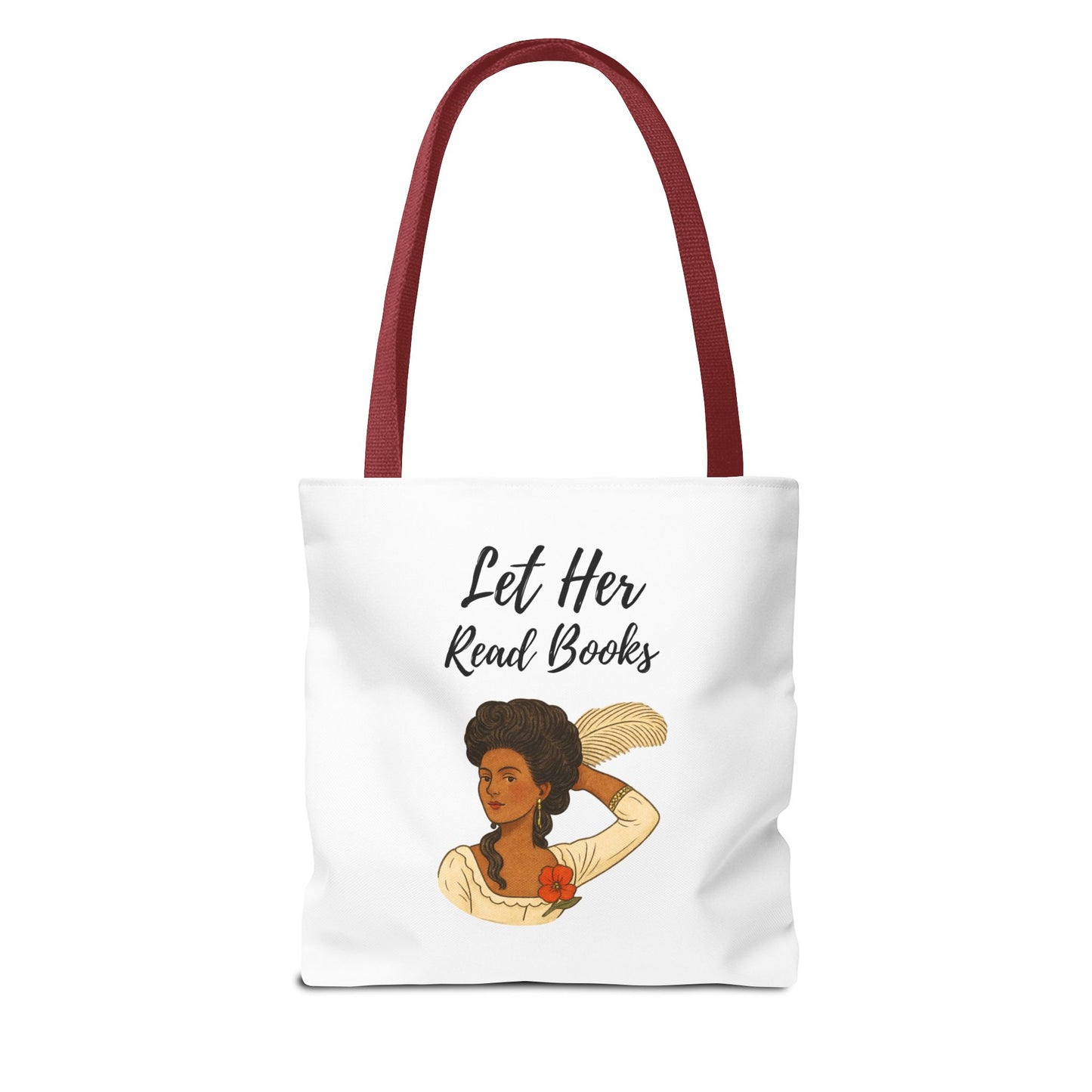 Let Her Read Books Tote Bag Skin Tone 2 | Regency Aesthetic Book Lover Gift | Feminist Reader Tote | Romantic Bookish Bag | Literary Gift