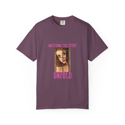 Watching the Story Unfold Bookish Graphic Tee | Vintage Thriller Reader Shirt