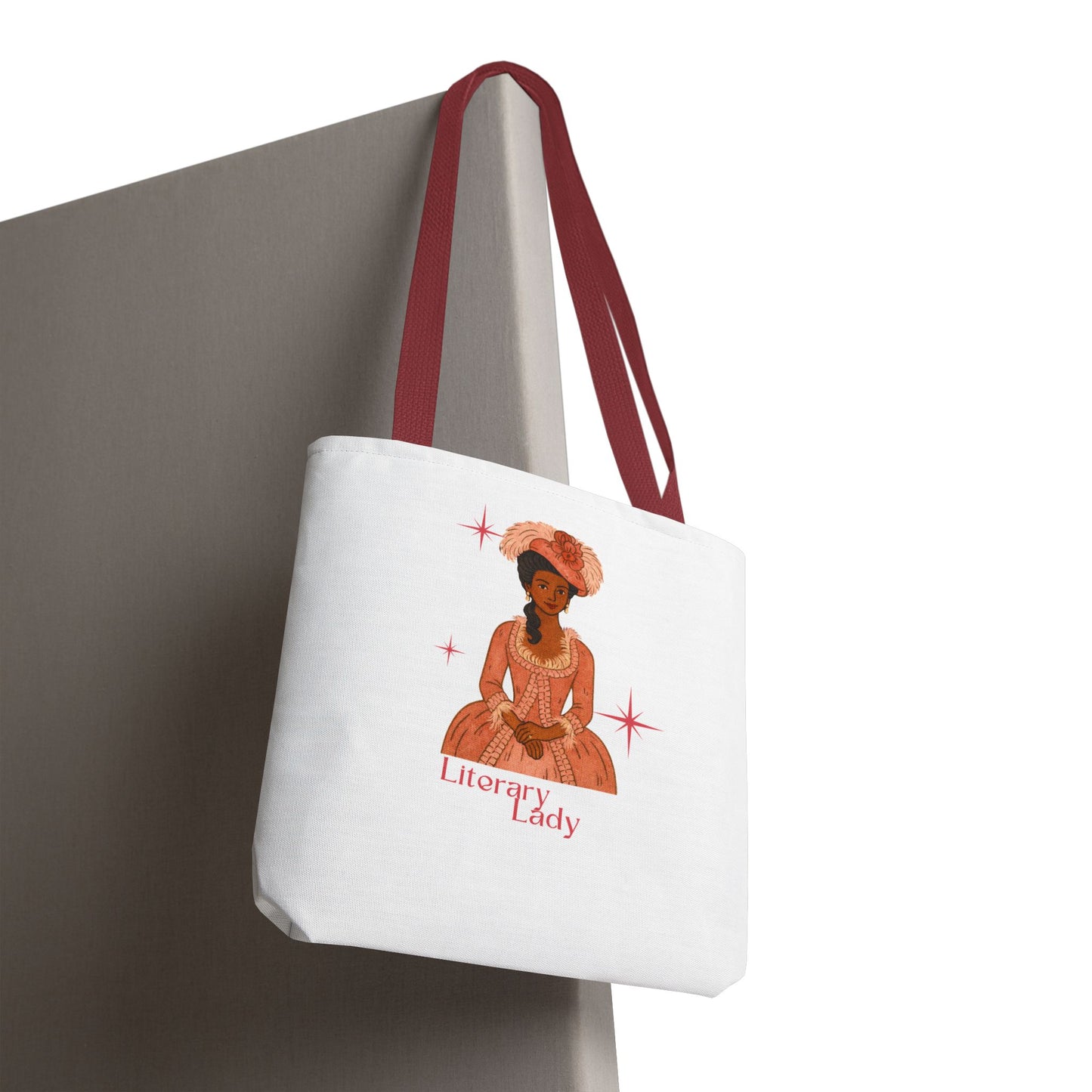 Literary Lady Tote Bag Skin Tone 2 | Regency Aesthetic Book Lover Gift | Romantic Reader Tote | Feminine Bookish Bag | Vintage Style Literary Tote
