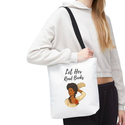 Let Her Read Books Tote Bag Skin Tone 2 | Regency Aesthetic Book Lover Gift | Feminist Reader Tote | Romantic Bookish Bag | Literary Gift