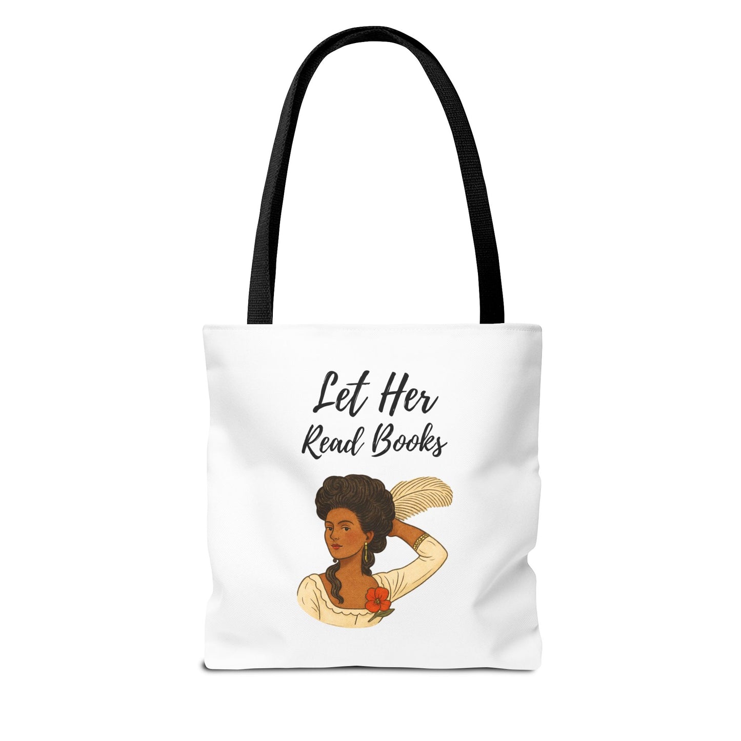 Let Her Read Books Tote Bag Skin Tone 2 | Regency Aesthetic Book Lover Gift | Feminist Reader Tote | Romantic Bookish Bag | Literary Gift