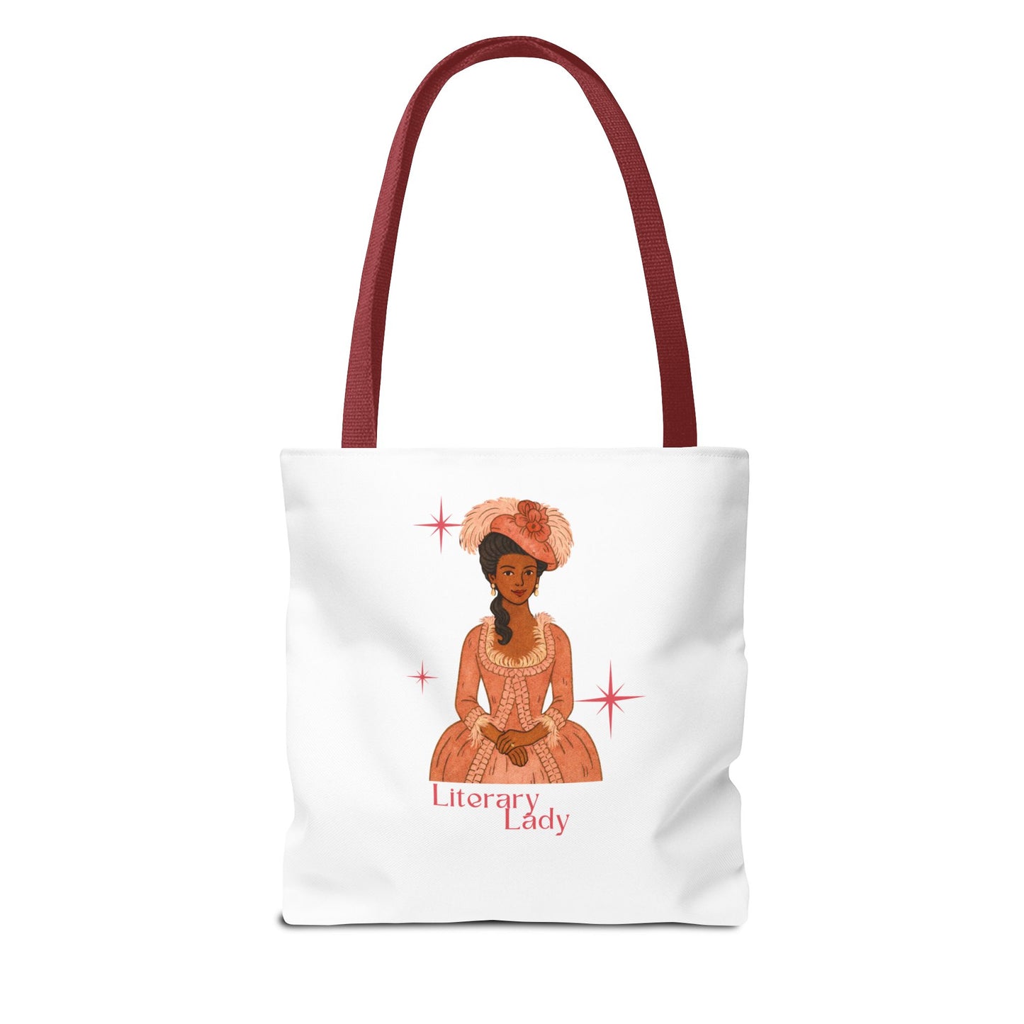 Literary Lady Tote Bag Skin Tone 2 | Regency Aesthetic Book Lover Gift | Romantic Reader Tote | Feminine Bookish Bag | Vintage Style Literary Tote