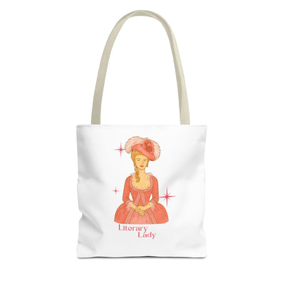Literary Lady Tote Bag Skin Tone 1 | Regency Aesthetic Book Lover Gift | Romantic Reader Tote | Feminine Bookish Bag | Vintage Style Literary Tote