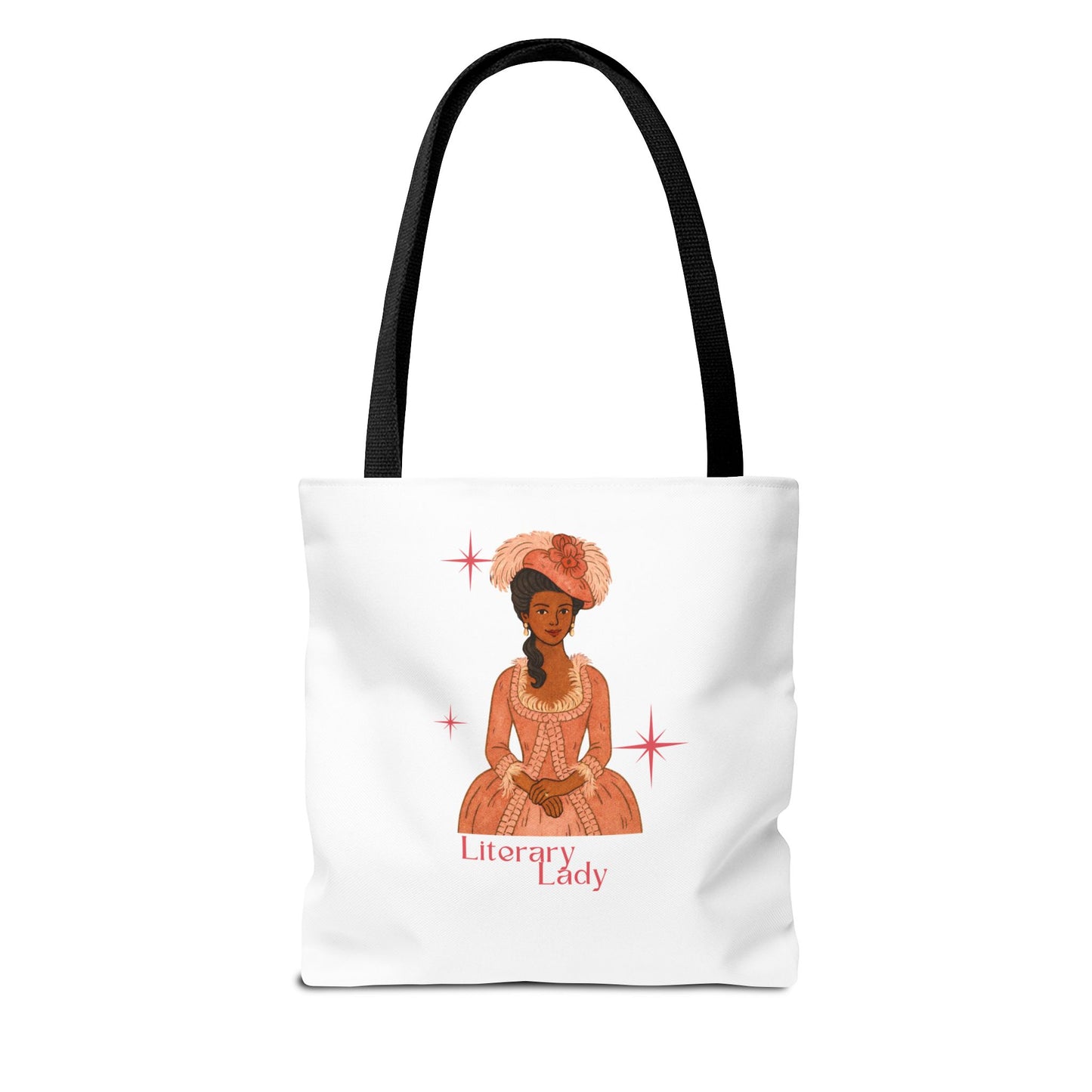 Literary Lady Tote Bag Skin Tone 2 | Regency Aesthetic Book Lover Gift | Romantic Reader Tote | Feminine Bookish Bag | Vintage Style Literary Tote
