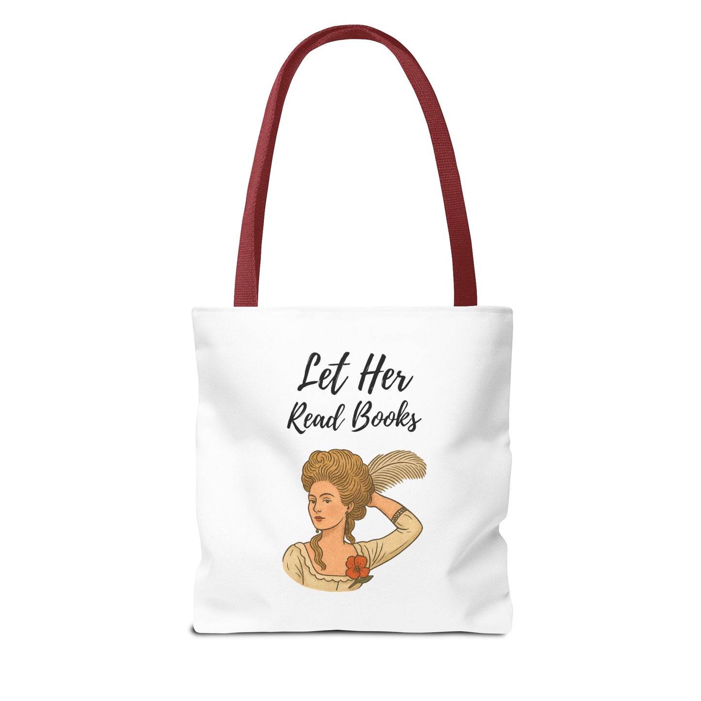 Let Her Read Books Tote Bag Skin Tone 1 | Regency Aesthetic Book Lover Gift | Feminist Reader Tote | Romantic Bookish Bag | Literary Gift