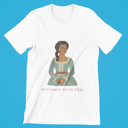 Attending to My TBR - Vneck Tee (Skin Tone 2)