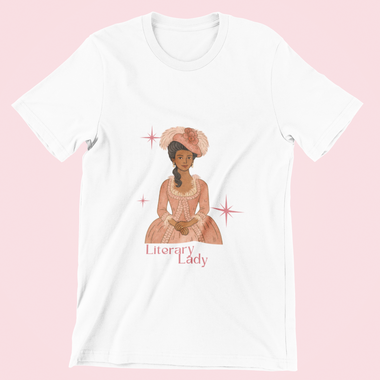 Literary Lady Bookish V-Neck T-Shirt for Women - (Skin tone 2)
