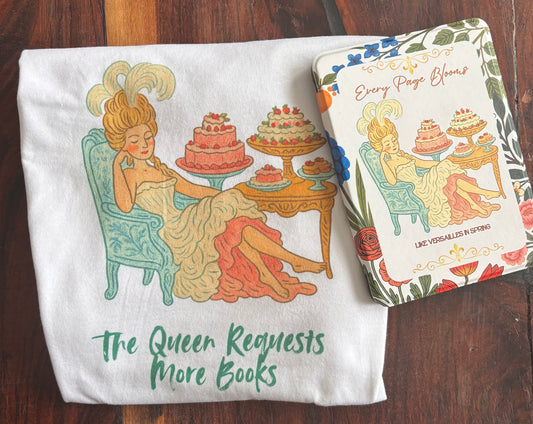 The Queen Requests More Books Vneck — Bookish Tee