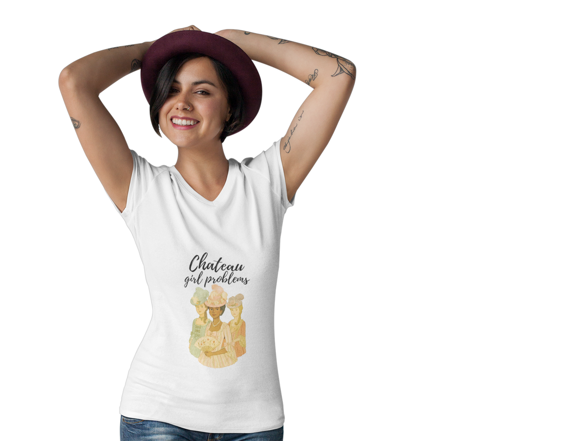 Chateau Girl Problems - Deep V-Neck Tee