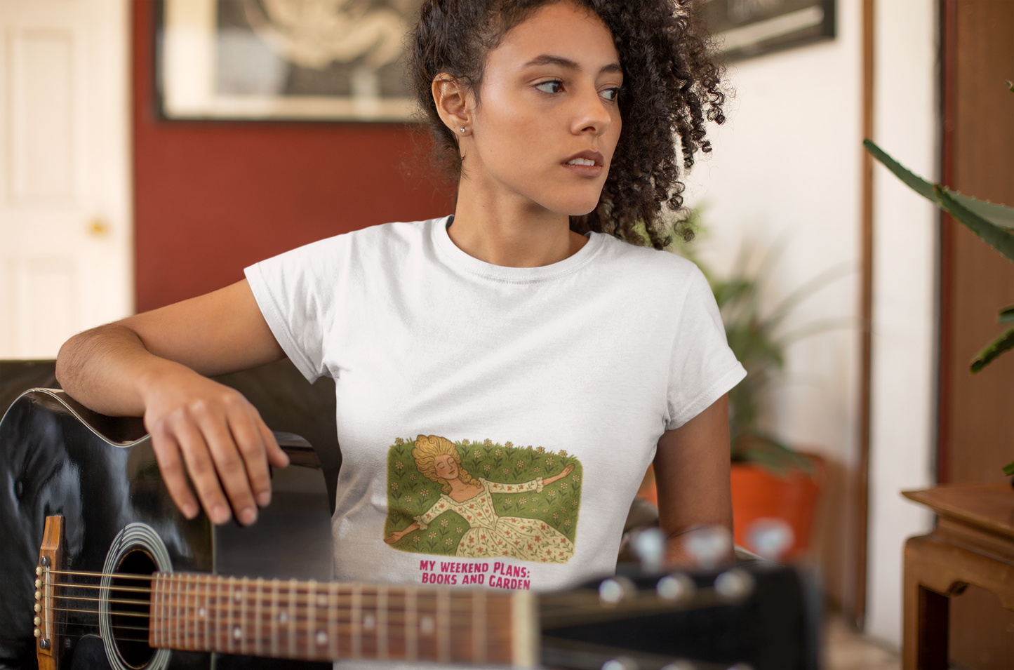 My Weekend Plans: Books and Garden Unisex T-shirt