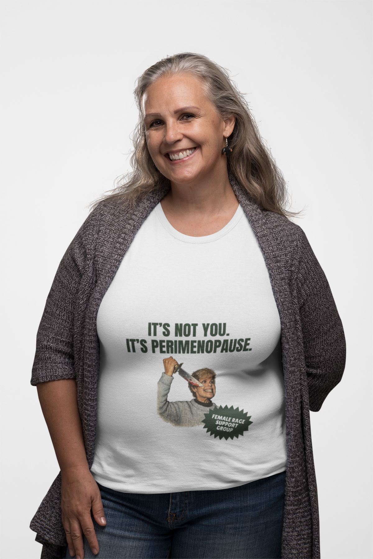 It’s Not You, It’s Perimenopause T-Shirt – Female Rage Horror Tee | Camp Blood Collection