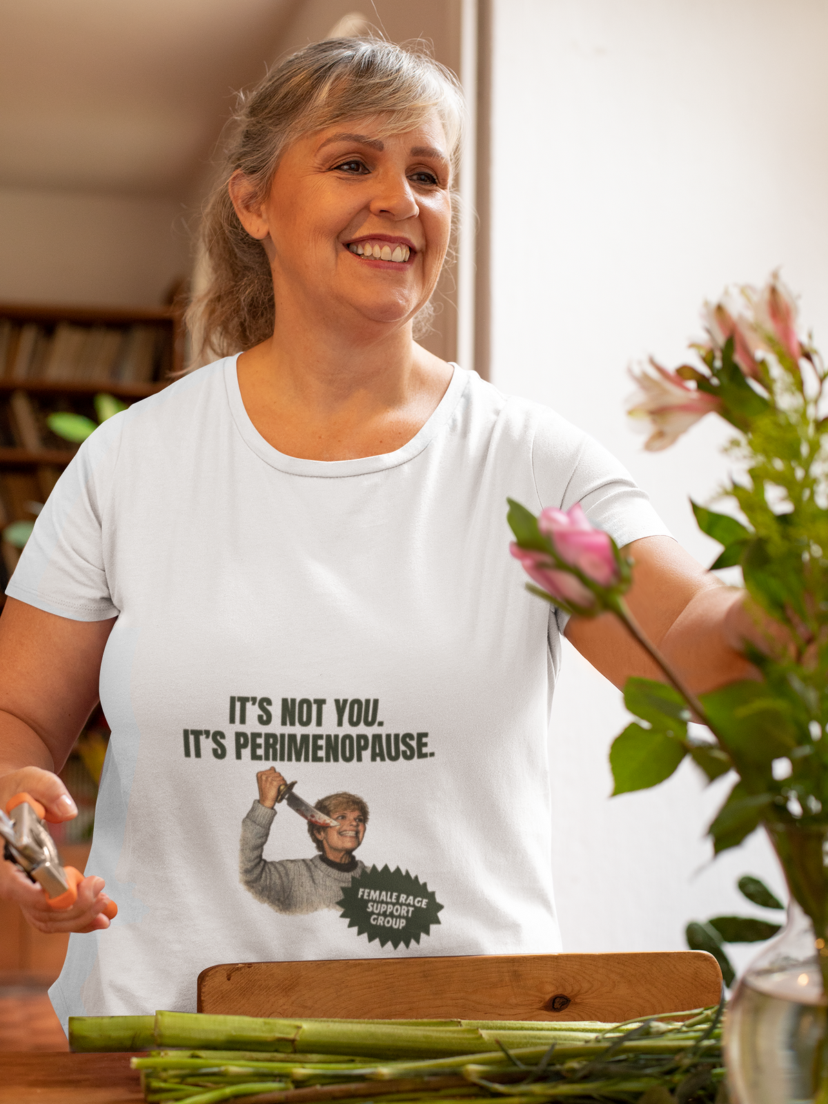 It’s Not You, It’s Perimenopause T-Shirt – Female Rage Horror Tee | Camp Blood Collection