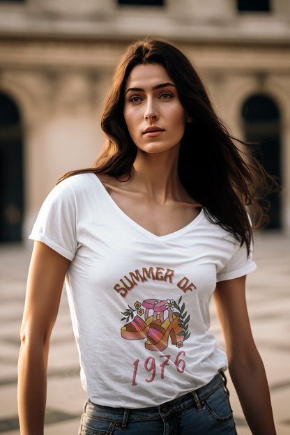 Summer of 1976 Vneck Tee