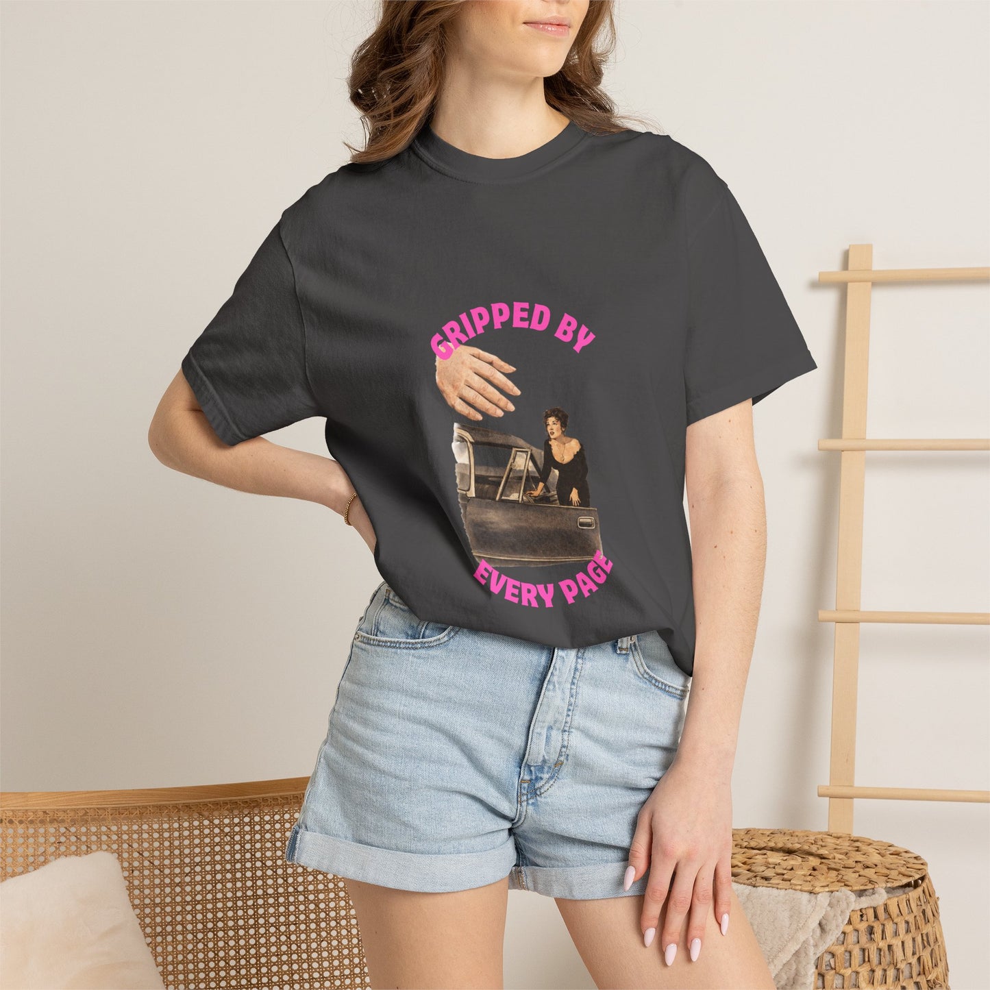 Gripped By Every Page Bookish Graphic Tee | Vintage Thriller Reader Shirt