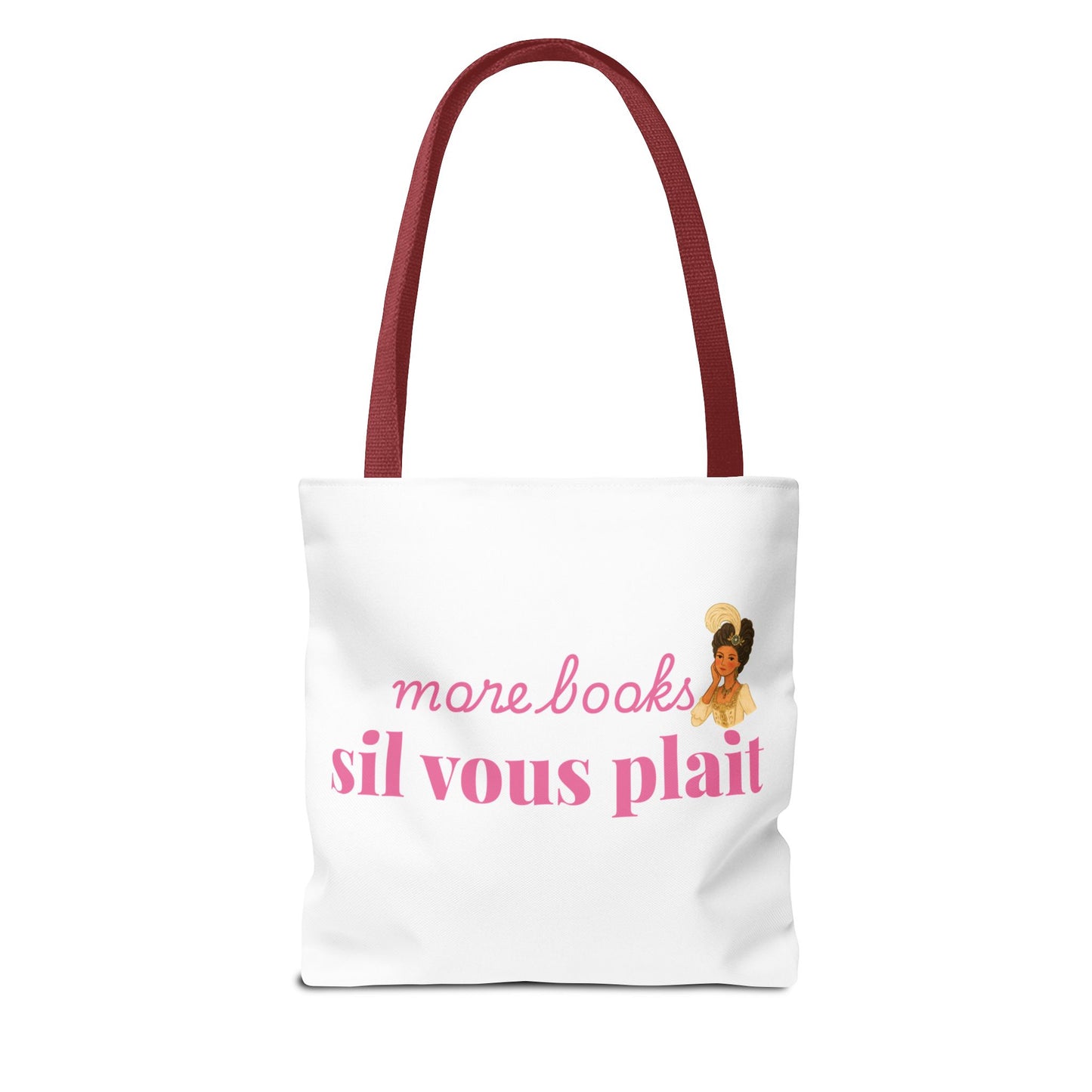 More Books S’il Vous Plaît Tote Bag | Regency Aesthetic Book Lover Gift | Romantic Reader Tote | French Bookish Bag | Literary Tote
