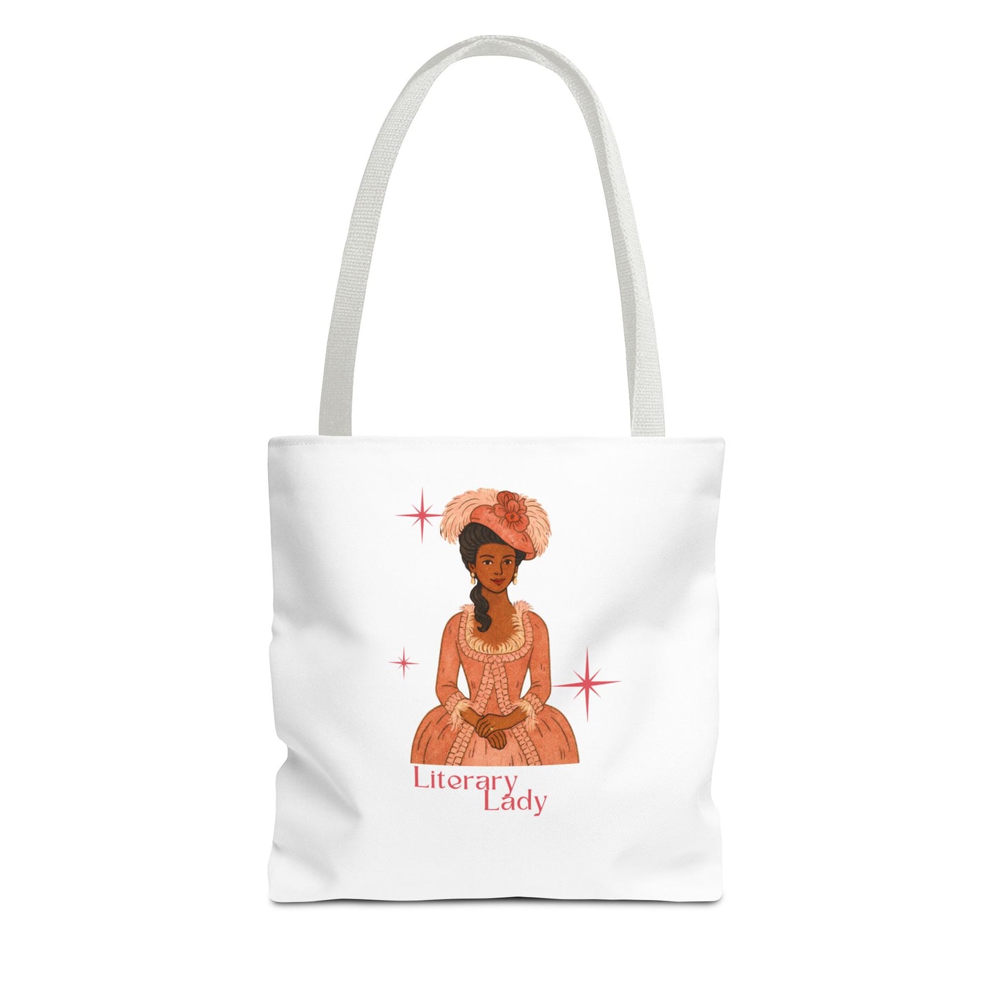 Literary Lady Tote Bag Skin Tone 2 | Regency Aesthetic Book Lover Gift | Romantic Reader Tote | Feminine Bookish Bag | Vintage Style Literary Tote