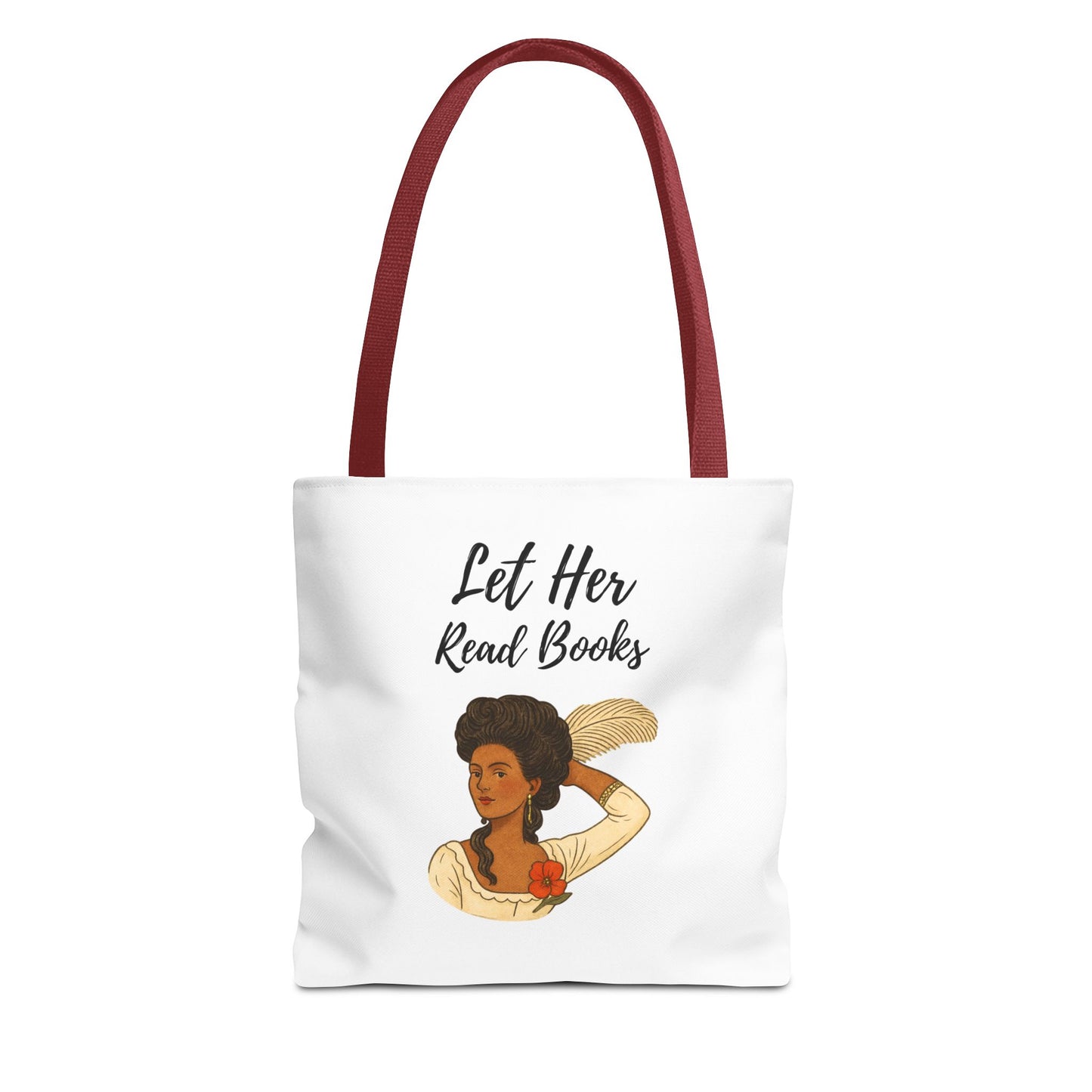 Let Her Read Books Tote Bag Skin Tone 2 | Regency Aesthetic Book Lover Gift | Feminist Reader Tote | Romantic Bookish Bag | Literary Gift