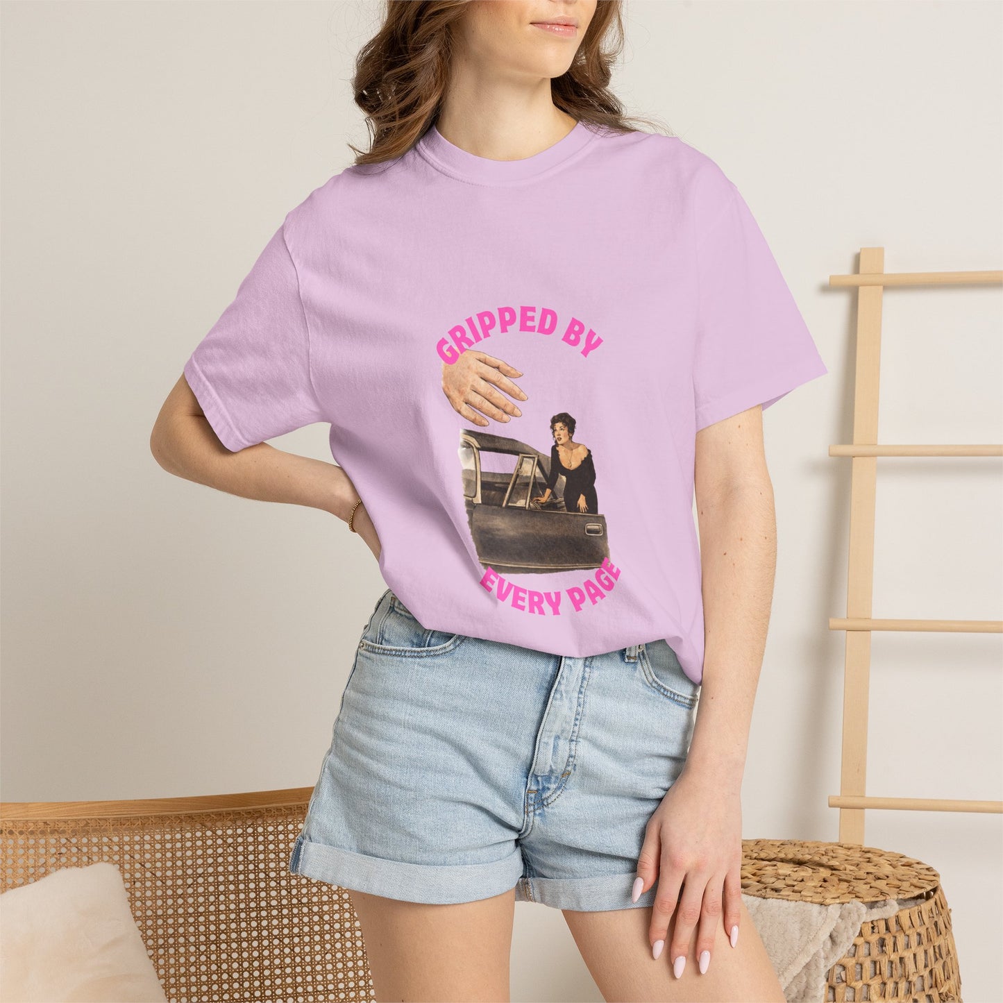Gripped By Every Page Bookish Graphic Tee | Vintage Thriller Reader Shirt