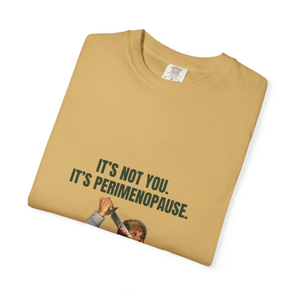 It’s Not You, It’s Perimenopause T-Shirt – Female Rage Horror Tee | Camp Blood Collection