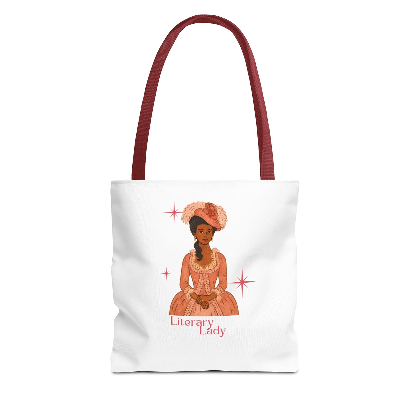 Literary Lady Tote Bag Skin Tone 2 | Regency Aesthetic Book Lover Gift | Romantic Reader Tote | Feminine Bookish Bag | Vintage Style Literary Tote